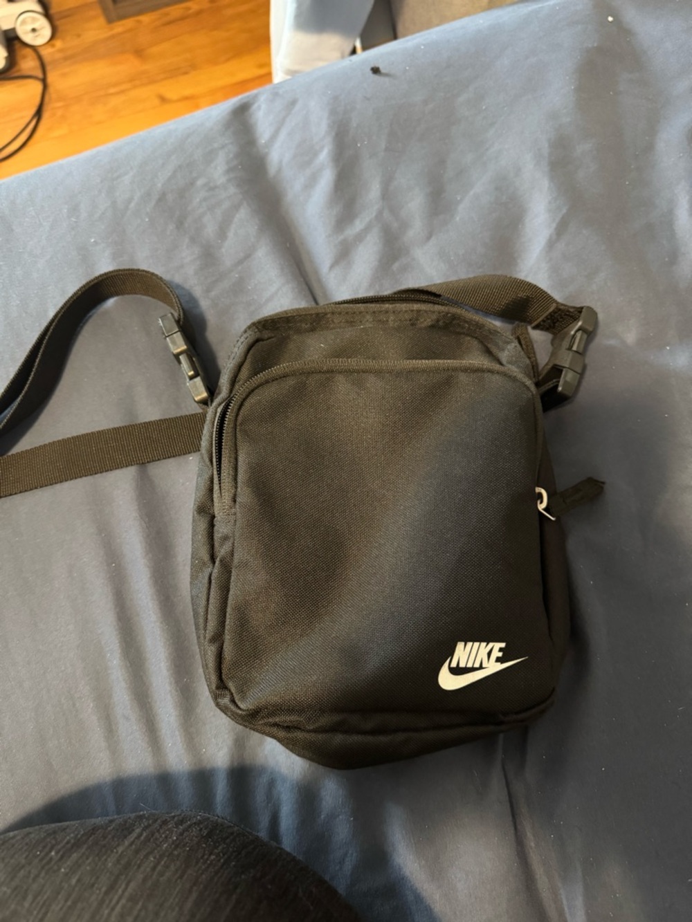Nike Black Small Crossbody Belt Bag with White Logo